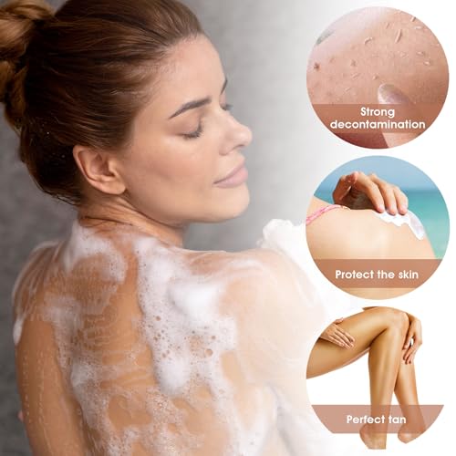 FNANJWQ 2 Pcs Self Tanning Mitt Applicator, Ultra Soft Natural Tanning Mitt Reusable Self Tannings Glove with Thumb for Apply Tannings Lotion Mousse Sunscreen