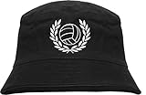 HB_Druck Lorbeerkranz + Fussball Fischerhut - Bucket Hat L/XL Schwarz