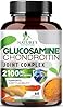 Glucosamine Chondroitin MSM - 3x Strength Joint Support Supplement for Joint Mobility & Comfort For Men and Women, Glucosamine Supplements Complex with Turmeric & Boswellia - 60 Capsules