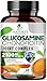 Glucosamine with Chondroitin Turmeric MSM Supplement, Triple Strength Standardized 1500mg with Boswellia & Bromelain - Made in USA - for Healthy Joint Support & Comfort - 60 Capsules