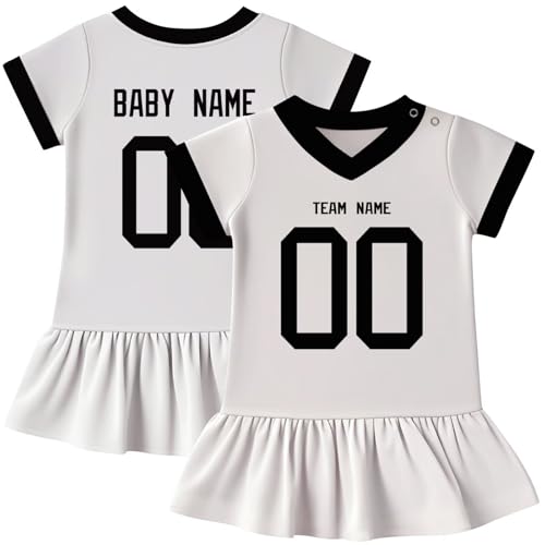 Image of KREDE Baby Clothes Unisex Bodysuit Jersey Style Custom Name Number for Baby Boys