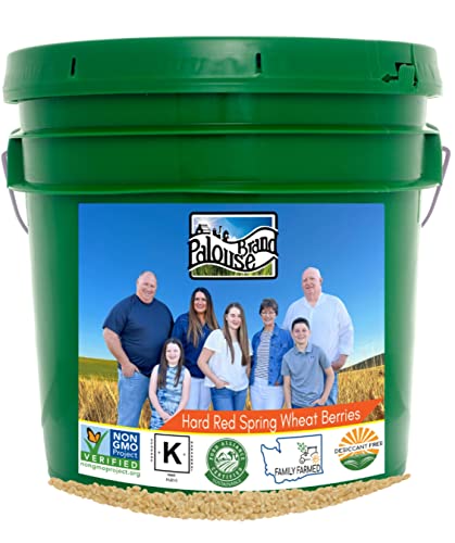 Hard Red Spring Wheat Berries | 25 Lbs | Emergency Food Storage Bucket | Non-Gmo | Grown On Our Family Farm | Bulk #TOP18