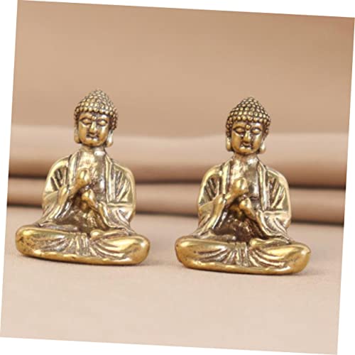 Conjunto de 12 Pequeñas Estatuas de Buda en Metal miniatura 7
