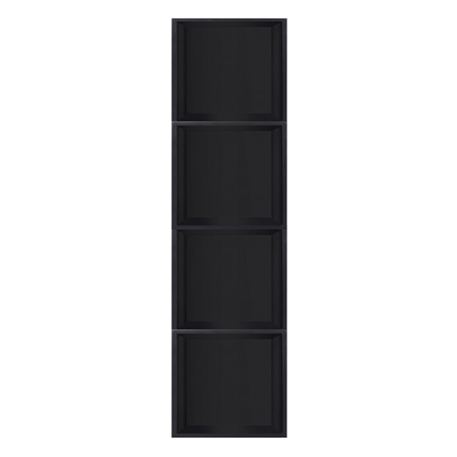 QUSYZD 304 Stainless Steel Shower Niche - Waterproof Embedded Wall Shelf for Bathroom, Kitchen & Bedroom - Stylish Black Alcove Storage for Shampoo & Toiletries,Black-120x28x12.5CM