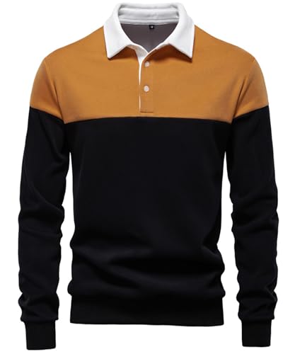 Polo homme manches longues en coton doux et respirant chic