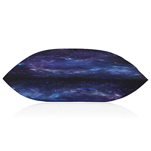 Ekobla Throw Pillow Cover Starry Sky Galaxy Space Night Time Universe Stars Nebula Black Blue Abstract Decor Lumbar Pillow Case Cushion For Sofa Couch Bed Standard Queen Size 20X30 Inch #TOP5