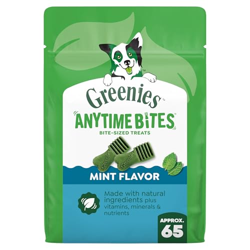 Greenies Dog Anytime Bites Bite-Size Treats for Dogs Mint Flavor 65-Chewy Treats – Ansicht 1