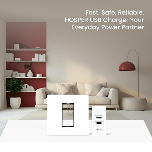 Image of MX 33W PD GaN Charger - Dual USB-C Fast Charging Adapter, 33W Power Delivery USB-C + USB-C, Compact 22.5x45 mm Quick Charge Module for Phone, Tablet, Laptop, Travel, USB-C Wall Charger