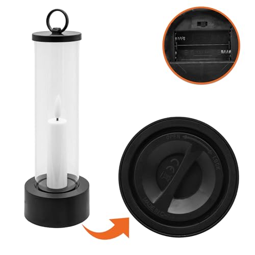 Spetebo Outdoor LED Kerze im Glas batteriebetrieben 20 x 7 cm - 2er Set – Bild 4