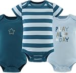 The Peanutshell Baby Boy Bodysuits - Newborn to 24 Months Baby Boy Clothes, 100% Cotton Infant Outfits - Star Stripe