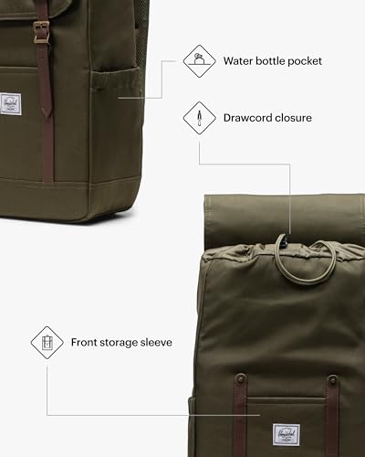 Image of Herschel Retreat Backpack, Ivy Green, Standard - 23L