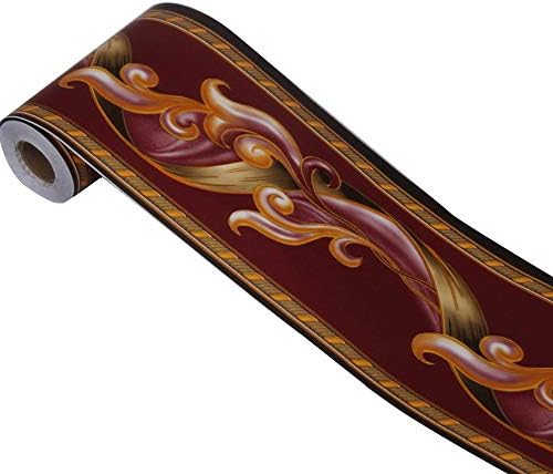 SimpleLife4U Vintage Wallpaper Border Roll Self Adhesive Wall Covering Border Bathrooms Kitchen Tiles Decor