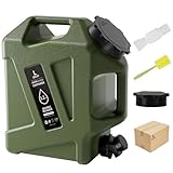LEDLAY 3.2GAL Camping Water Jug, Portable Water Storage Container with Spigot, Leak-Proof Lid & Dual Handles, Outdoor Water Tank for Camping, RV, Emergency Preparedness