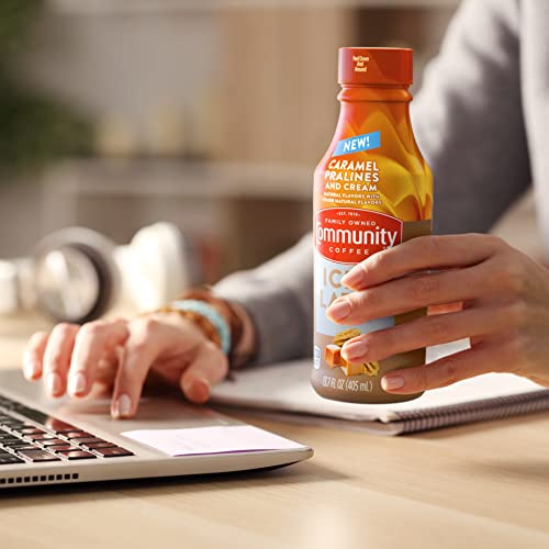 Community Coffee Caramel Pralines And Cream Iced Latte Ready To Drink, 13.7 Ounce Bottle #TOP3