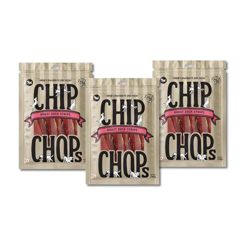 Image of Chip Chops Roast Duck Strips Dog Treatare an Excellent Source of Protein and Low in Fat, Providing a Healthy Snack Option for Your Dog 250g (Pack of 3)