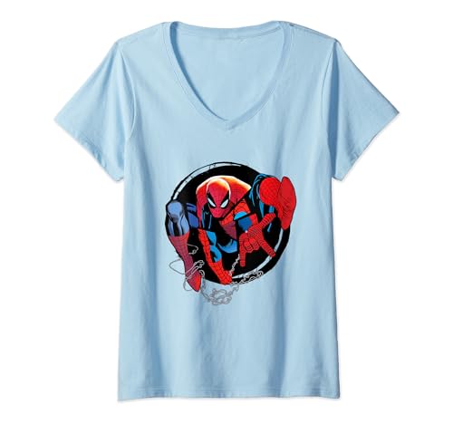 T-shirt Spider-Man Marvel col V femme vêtement Beyond Amazing Web-Slinger