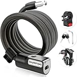 BANGTING Lucchetto Monopattino Elettrico, Lucchetto Bici, 120cm/12mm Catena Monopattino Elettrico, Catena Bicicletta Antifurto Con 2 Chiavi per Bici, Moto, Scooter, Passeggino
