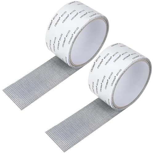 WQNNQW 2 Rollen 5 CM*2 M Reparaturband Fliegengitter,Fliegengitter Reparatur Klebeband,Fliegengitter Reparatur Set,Fliegengitter Reparatur,Fliegengitter Reparieren,Fliegengitter Klebeband Schwarz