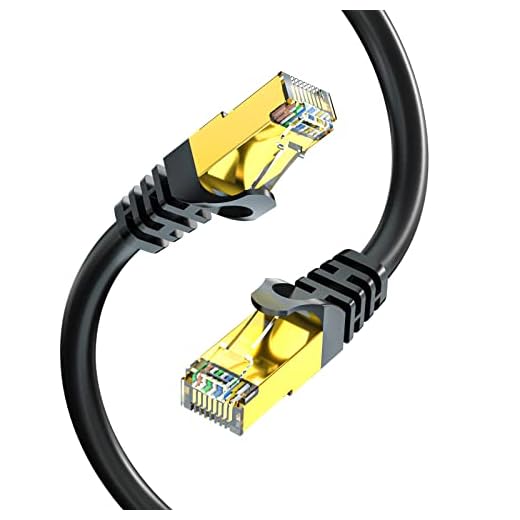 BIFALE Cat7 Ethernet Cable 125ft, Cat7 Outdoor Cable Triple Shielding SSTP 10Gbps 600MHz Ethernet Patch Cable for Modem Router LAN RJ45, UV/Water Proof, Direct Burial, PE Jacket