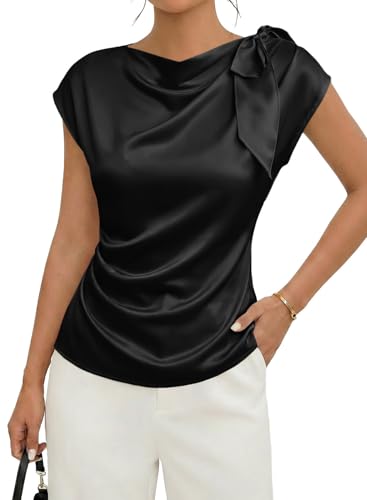 EVALESS Business Casual Outfits for Women Trendy Dressy Silk Satin