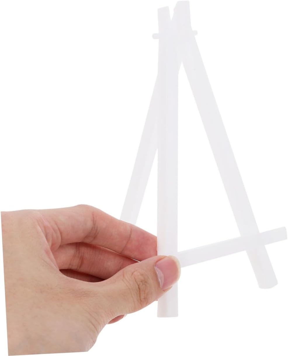 12pcs Mini Easel Stand, White Plastic Small Picture Display Tabletop Holder for Canvas Painting and Photo Display in Art Class Or Home Use