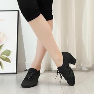 Uonpie Vrouwen Latin-dansschoenen Gesloten Toe Standaard Gesloten Teen Ballroom Dansschoenen Lace Up Latin Dansschoenen Salsa Onderwijs Schoenen, 36 EU