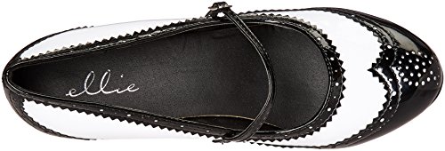 Ellie Shoes Women's 414-Flapper, Black/White, 8 M Us #TOP4