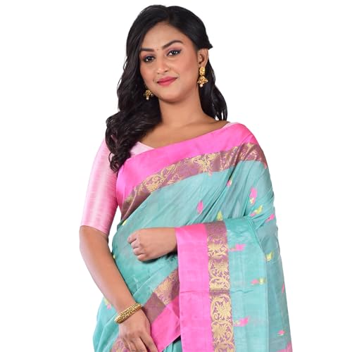 Aishani Collection green tussar silk saree in tussar silk – image 5