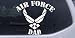 White 6in X 6.8in -- Air Force Dad Military Car Window Wall Laptop Decal Sticker