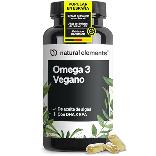 Omega 3-1444mg de Aceite de Algas (DHA + EPA 675mg) - 90 cápsulas blandas clínicamente probadas