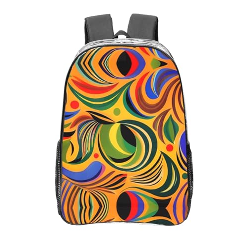 Sac à dos transparent pour festival et fac au style ethnique africain