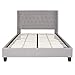 Flash Furniture Riverdale Queen Size Tufted Upholstered Platform Bed in Light Gray Fabric