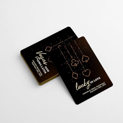 Naipes personalizados para boda en Las Vegas miniatura 4