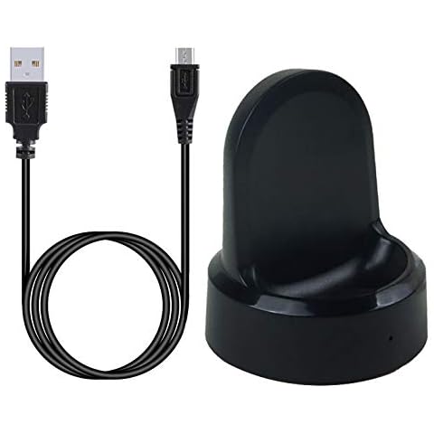 Kissmart for Gear S2 Charger, Replacement Gear S2 Classic Charger Charging Dock Cradle for Samsung Gear S2, Gear S2 Classic Smart Watch (Black) Cover