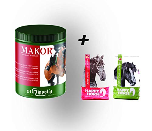 St. Hippolyt Makor 1 kg und wir schenken Ihrem Pferd 2 x 1 kg Happy Horse Lecker Snacks