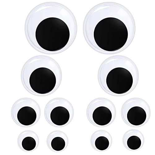 12 Pieces Large Wiggle Googly Eyes 2 Inch 3 Inch 4 Inch 5 Inch Self Adhesive Black White Plastic Giant Wiggle Googly Eyes For Diy Crafts And Home Decoration (Diameter Size 5Cm,8Cm,10Cm,13Cm) #TOP22