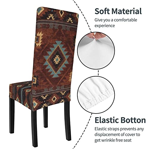 Halinny Southwestern Native American Ethnic Navajo Dining Chair Covers, Stretch Removable Washable Dining Chair Protector Slipcovers For Home, Kitchen, Party, Restaurant #TOP5