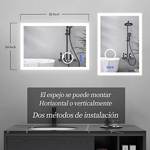 Ruinnykai-Espejo-de-bano-con-retroiluminacion-LED-Espejo-antivaho-para-Maquillaje-con-Lupa-de-3-Veces-Interruptor-tactil-de-luz-Regulable-montado-en-la-Pared-HorizontalVertical-80-x-60-cm Ruinnykai-Espejo-de-bano-con-retroiluminacion-LED-Espejo-antivaho-para-Maquillaje-con-Lupa-de-3-Veces-Interruptor-tactil-de-luz-Regulable-montado-en-la-Pared-HorizontalVertical-80-x-60-cm