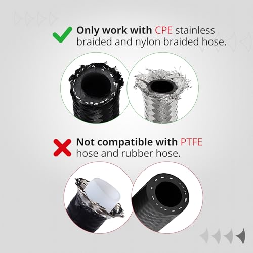 Image of EVIL ENERGY 20AN Hose End Fitting 90 Degree Swivel for CPE Braided Hose Black 2PCS