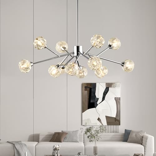 Weesalife Sputnik Chandeliers for Dining Room Light Fixture Over Table,