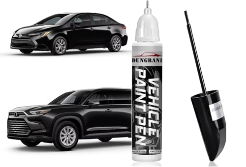 Image of DUNGRANI White Car Scratch Remover Touch Up Paint Pen | Quick Dry Automotive Paint for Minor, Deep Scratches, Chips & Scuffs | Easy Applicator for Cars & Bikes (Black)