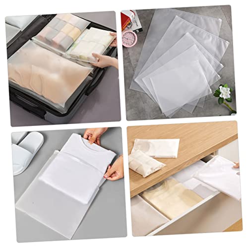 10pcs Thicken Frosted Zipper Bags for Clothes Storage Transparent Clothing Organizer for Packing Sweaters Sturdy Design with Sealing to Protect Items From Damage3