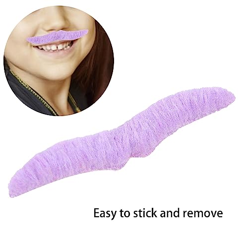 Bigodes falsos, bigodes falsos coloridos, bastão de bigode falso autoadesivo para festa de Natal e H