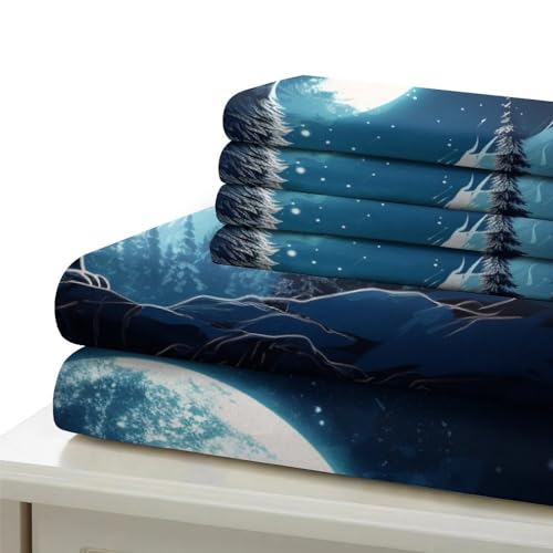 Housse de couette loup facile à nettoyer en microfibre hypoallergénique