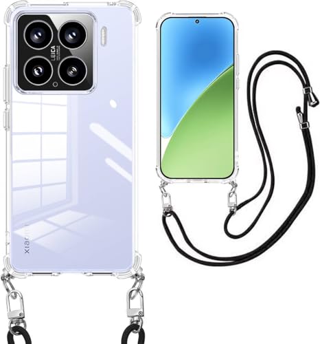 weiaoluo Xiaomi 15 �P�[�X �V�����_�[ �N���A �ϏՌ� �V���I�~ 15 �X�}�z�P�[�X ���^ xiaomi 15 �P�[�X �y�� ������ ��|�� �R�t���o���p�[ �X�g���b�v�z�[���t�� ���� �X�g���b�v���E�� ���� Qi�[�d ���C�����X�[�d ��
