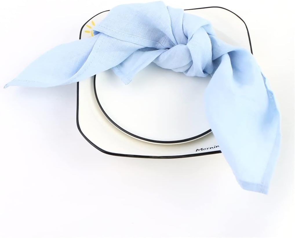 Pack of 4 Natural Pure Linen Cloth Napkins 40x40cm Home Table Napkin for Kitchen Dinning Room Wedding Holiday Party