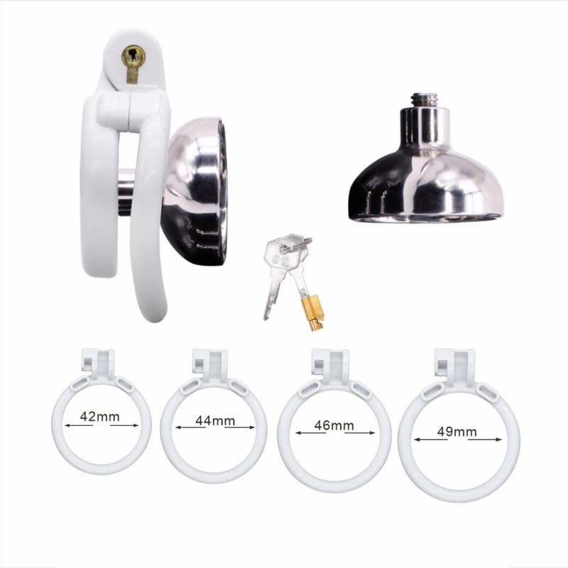 Jaula Plana Blanca Transpirable para Testigo Masculino con Diferentes Anillos, Jaula Protectora PortáTil para H1 Masculino (Tapa Blanca + Negativa)