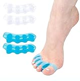 2 Paar Zehenspreizer Silikon, Gel Zehentrenner für Bunion Korrektur, Korrektur für Pediküre Zehenkorrektur Hallux Valgus, ideal für Damen und Herren