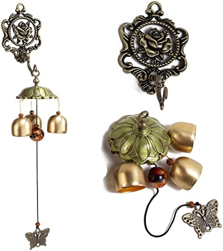 Moreinday Door Bells Chimes Feng Shui Wind Chime Chinese Vintage Decorative Hanging Bell Shopkeepers Bell Gift Office Store Garden Home - Rose
