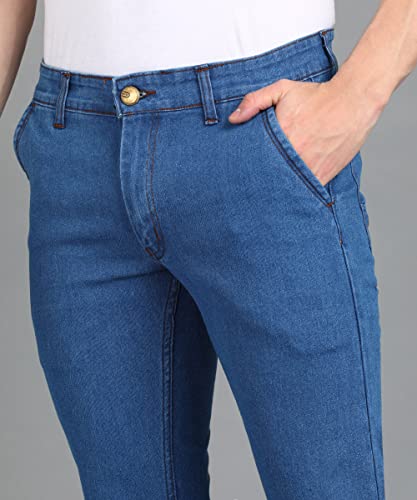 Image of Men's Slim Fit Solid Jeans Stretchable